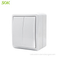 2Gang 2Way Switch With LED Indicator Surface Mounted